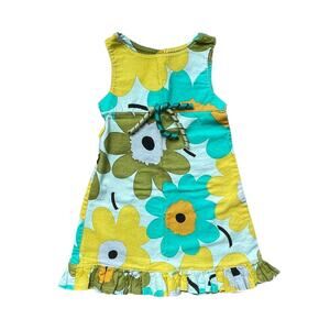 18-24 Months Carolina Kids Bright Mod Colorful Floral Ruffle Sleeveless Sundress